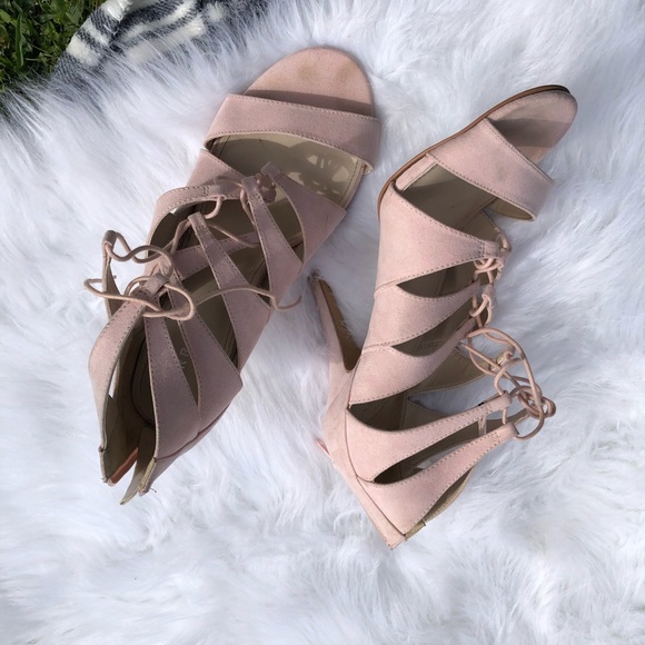 Torrid pink suede strap heels - Picture 3 of 3